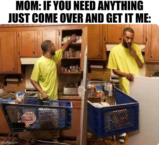 Mom If You Need Anything Just Come Over And Get It Me | MOM: IF YOU NEED ANYTHING JUST COME OVER AND GET IT ME: | image tagged in chrisjoines1 | made w/ Imgflip meme maker