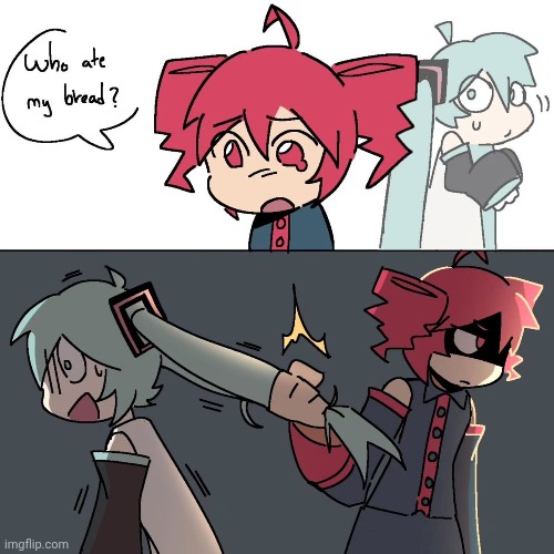 Random shi I found on the internet of Teto doing that one superman meme on Miku | made w/ Imgflip meme maker
