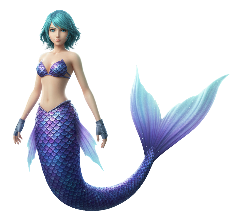 Aqua mermaid Blank Meme Template