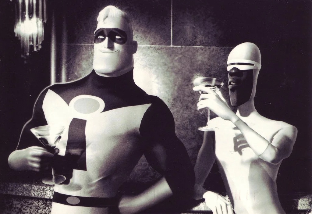 High Quality Mr incredible and frozone Blank Meme Template