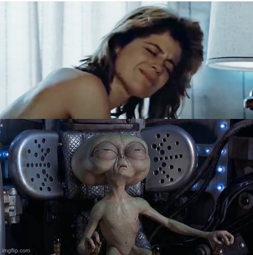 image tagged in sarah conners sex,alien mib,terminator,terminator 2 | made w/ Imgflip meme maker