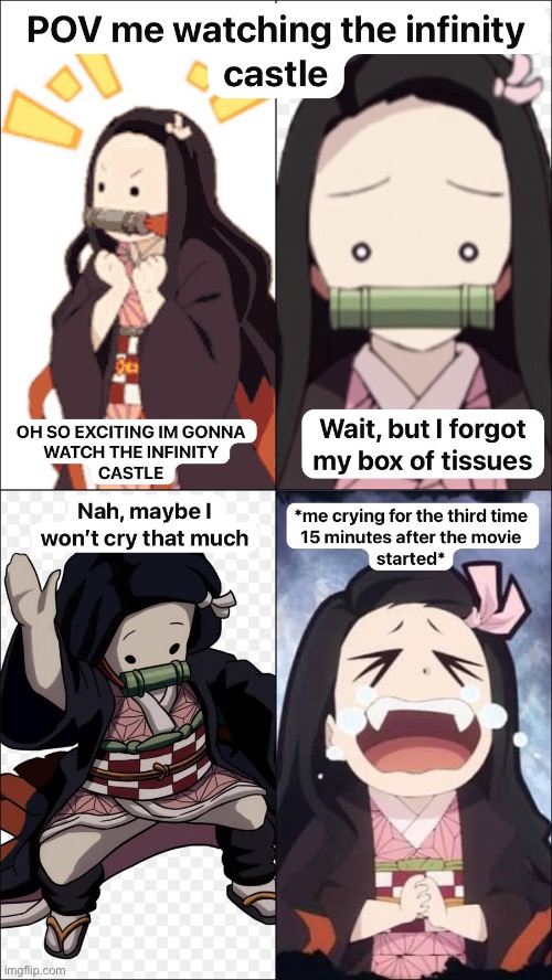 I cried six times ? | image tagged in demon slayer | made w/ Imgflip meme maker