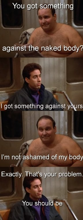 Seinfeld Ashamed meme Blank Meme Template