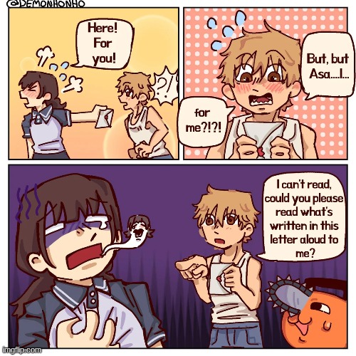 image tagged in csm,chainsaw man,denji,asa,pochita | made w/ Imgflip meme maker