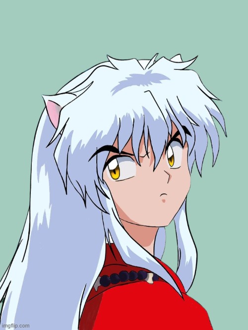 inuyasha icon | image tagged in dark mint green background,anime,icons,inuyasha,anime heroes | made w/ Imgflip meme maker