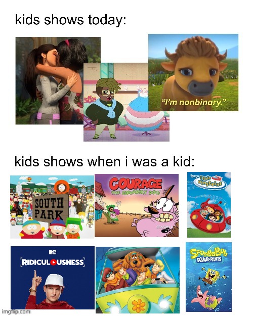 not all kid shows lmao | image tagged in kids shows when i was a kid | made w/ Imgflip meme maker