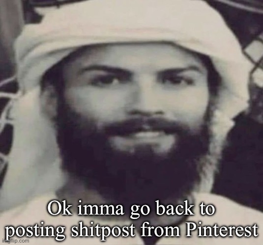 Muslimano Ronaldo | Ok imma go back to posting shitpost from Pinterest | image tagged in muslimano ronaldo | made w/ Imgflip meme maker