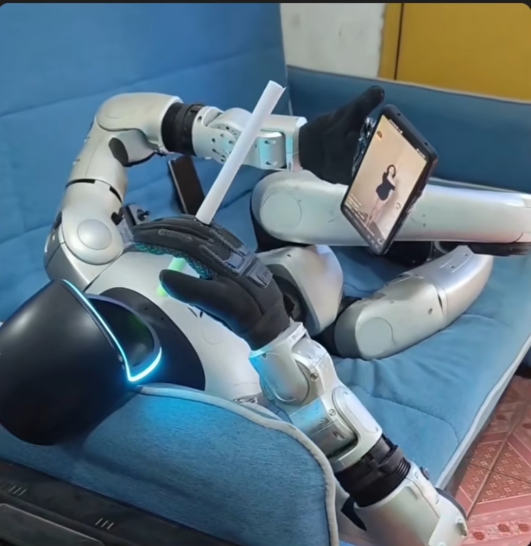 robot rest Blank Meme Template