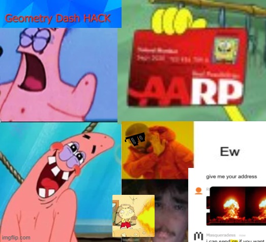 Pictuyre | image tagged in drake meme patrick star | made w/ Imgflip meme maker