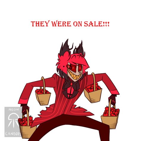 Alastor with apples Blank Meme Template