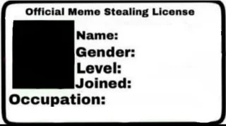 Meme Stealing license Blank Meme Template