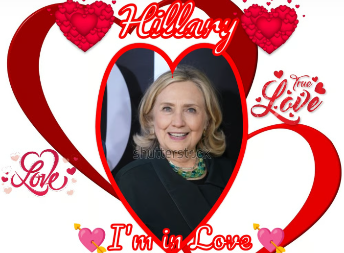 Hillary Heart Throb I'm so in Love Blank Meme Template