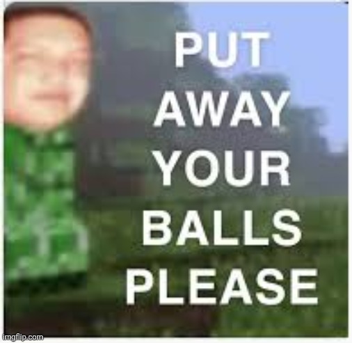 put away your balls please | image tagged in put away your balls please | made w/ Imgflip meme maker
