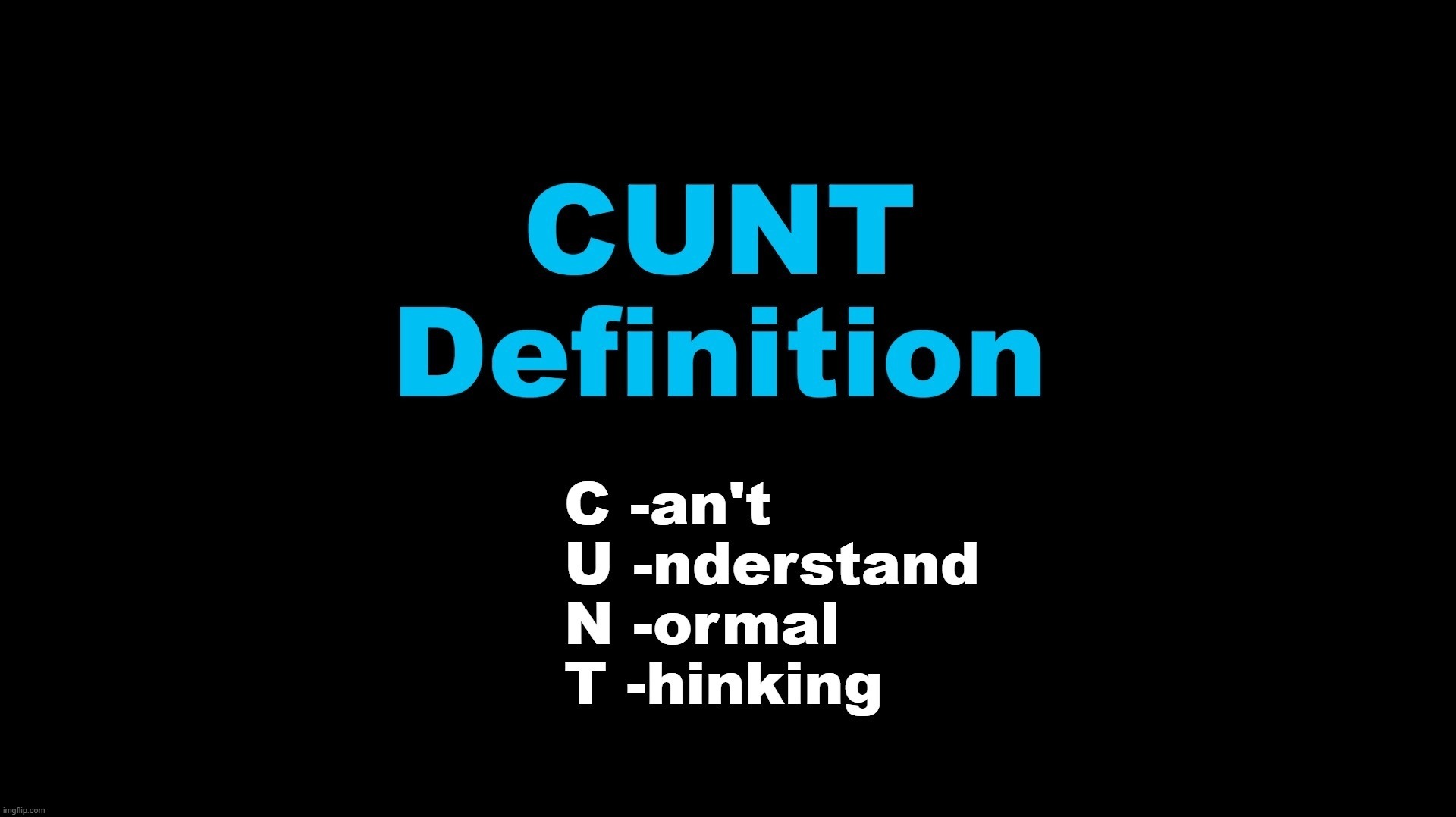 Definition of the word CUNT: Not limited to women. | image tagged in cunt,stupid people be like,liberal,cunts,triggered feminist,sjw triggered | made w/ Imgflip meme maker