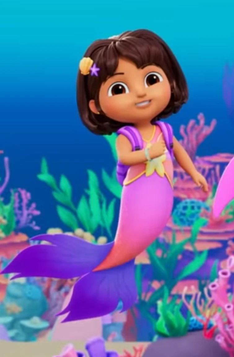 mermaid dora Blank Meme Template
