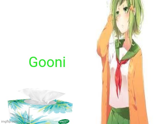 tired gumi | Gooni | image tagged in tired gumi | made w/ Imgflip meme maker