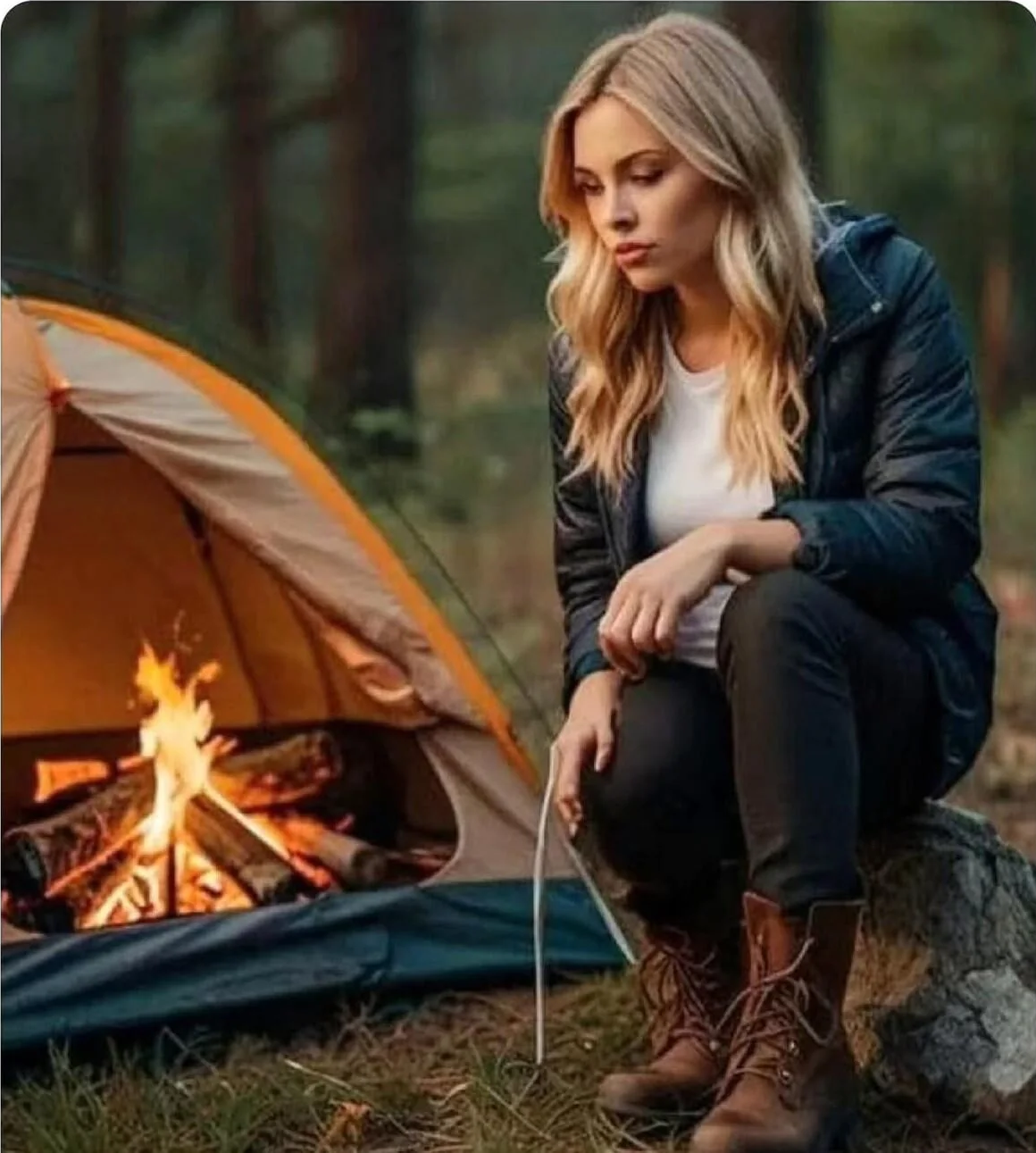 AI Campfire Blank Meme Template