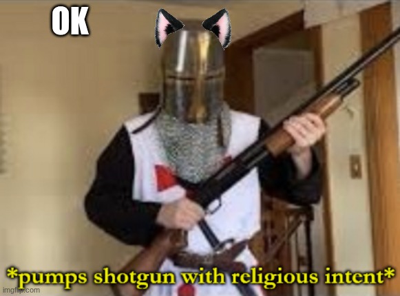 loads shotgun with religious intent | OK | image tagged in loads shotgun with religious intent | made w/ Imgflip meme maker