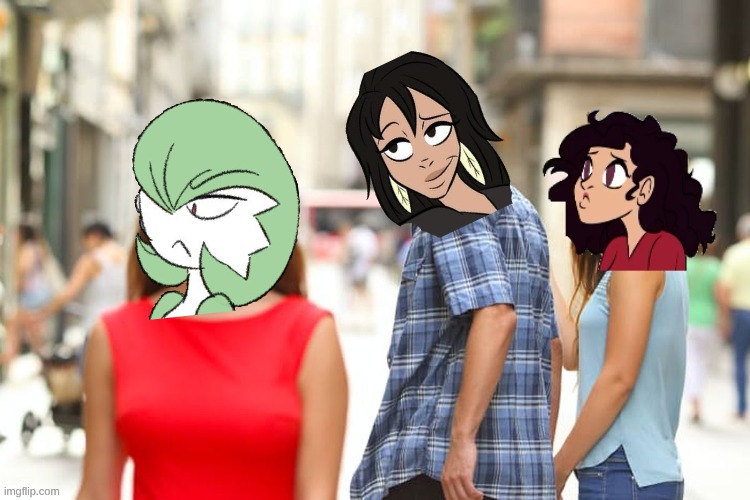 CD-Call Is Distracted With G | image tagged in distracted cd-call,distracted girlfriend,cd-call,lily orchard,pokemadhouse | made w/ Imgflip meme maker