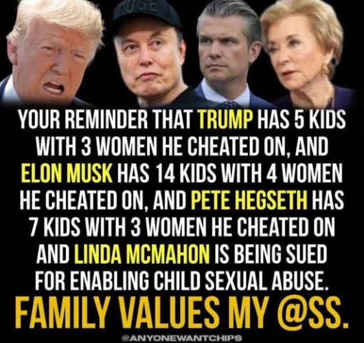 Family Values from the unhinged Right | made w/ Imgflip meme maker