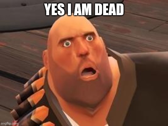 TF2 Heavy | YES I AM DEAD | image tagged in tf2 heavy | made w/ Imgflip meme maker