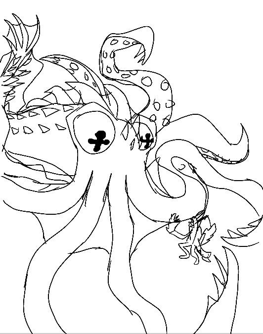 The trash-eating squid Blank Meme Template