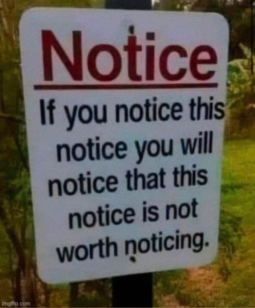Notice | made w/ Imgflip meme maker