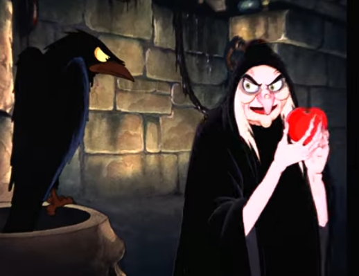 Snow White Evil Queen Apple and Crow Blank Meme Template