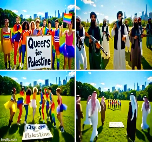 Queers for Palesitine Blank Meme Template