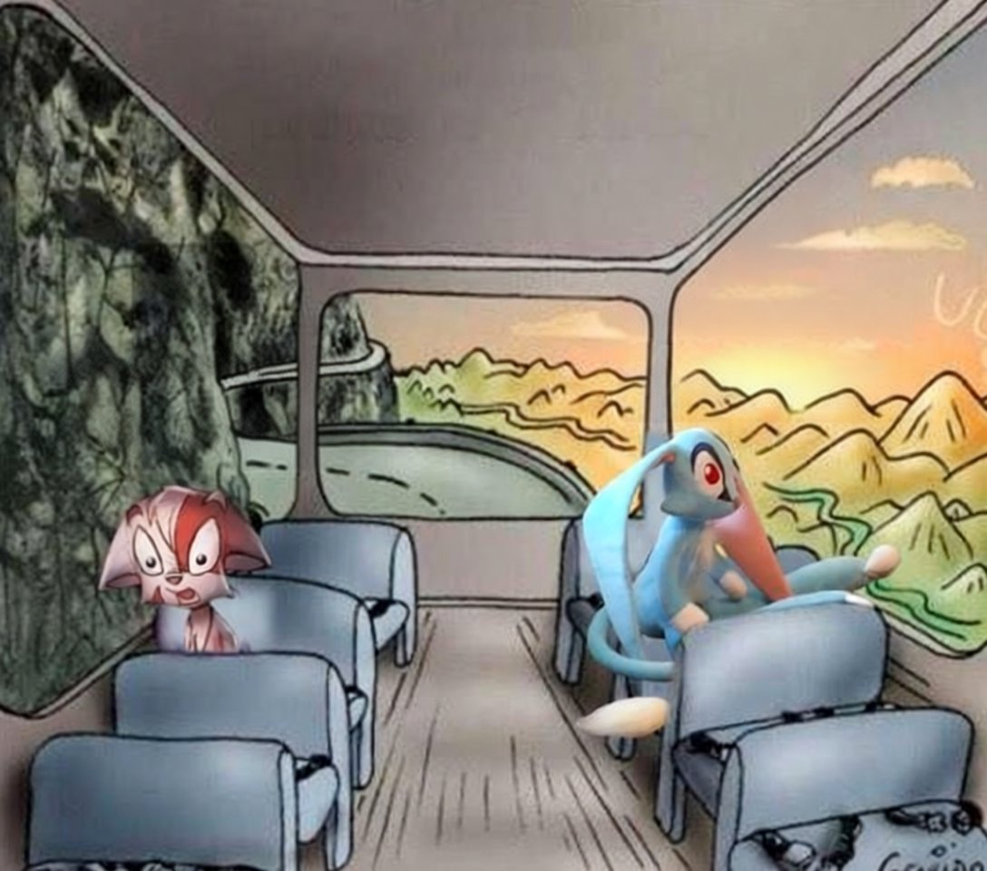 mace and whip on a bus Blank Meme Template