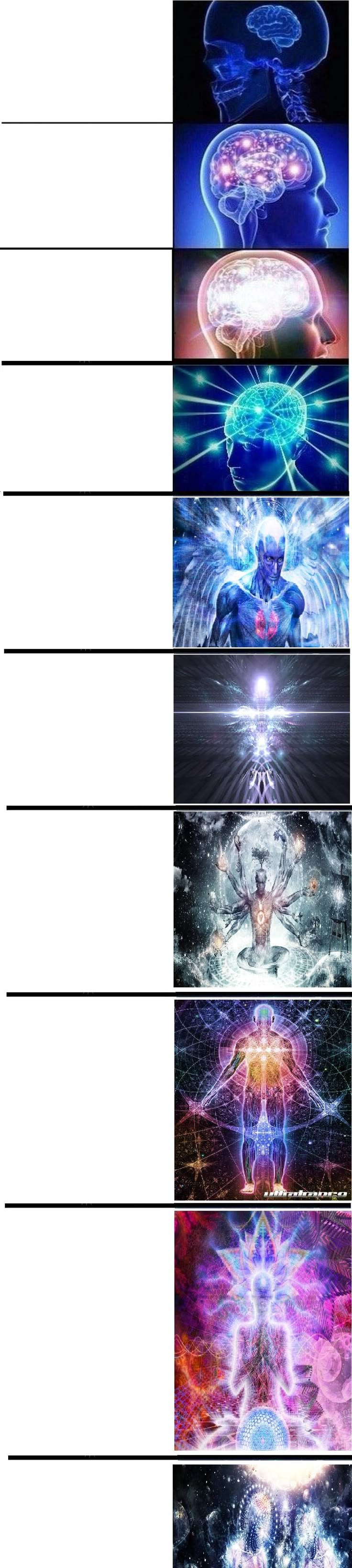 Explanding brain - cut off Blank Meme Template