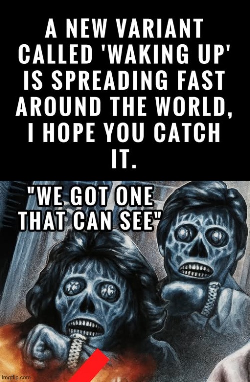 They live wake up | image tagged in they live,wake up | made w/ Imgflip meme maker