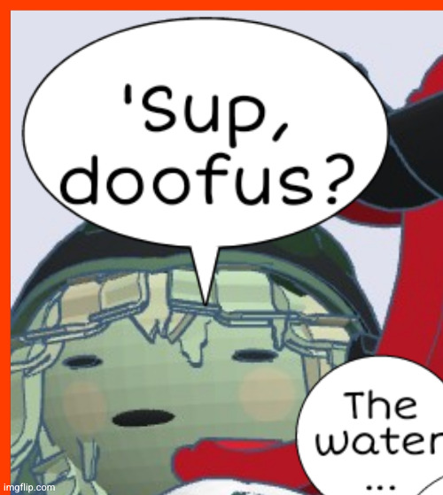 Mora's first appearance in a comic I think | made w/ Imgflip meme maker