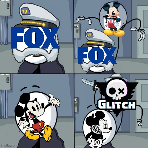 Glitch has better shows right now | image tagged in henry stickmin,fox,disney,glitch productions | made w/ Imgflip meme maker