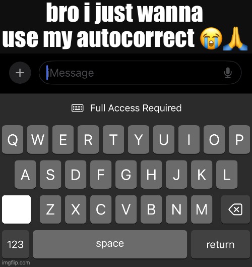 Bro | bro i just wanna use my autocorrect 😭🙏 | image tagged in autocorrect | made w/ Imgflip meme maker