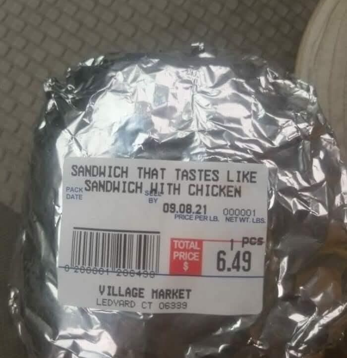 Sandwich that tastes like sandwich with chicken Blank Meme Template