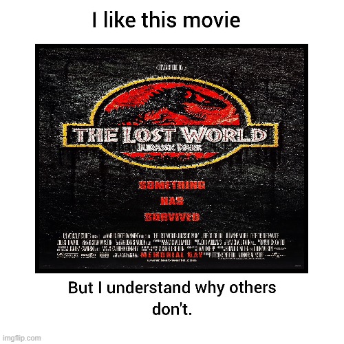 I Like Jurassic Park 2 TLW | image tagged in jurassic park | made w/ Imgflip meme maker