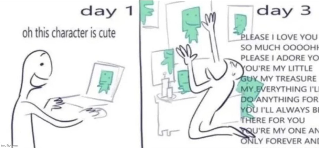 i have severe issues with attaching to characters it feels like this frfr | made w/ Imgflip meme maker