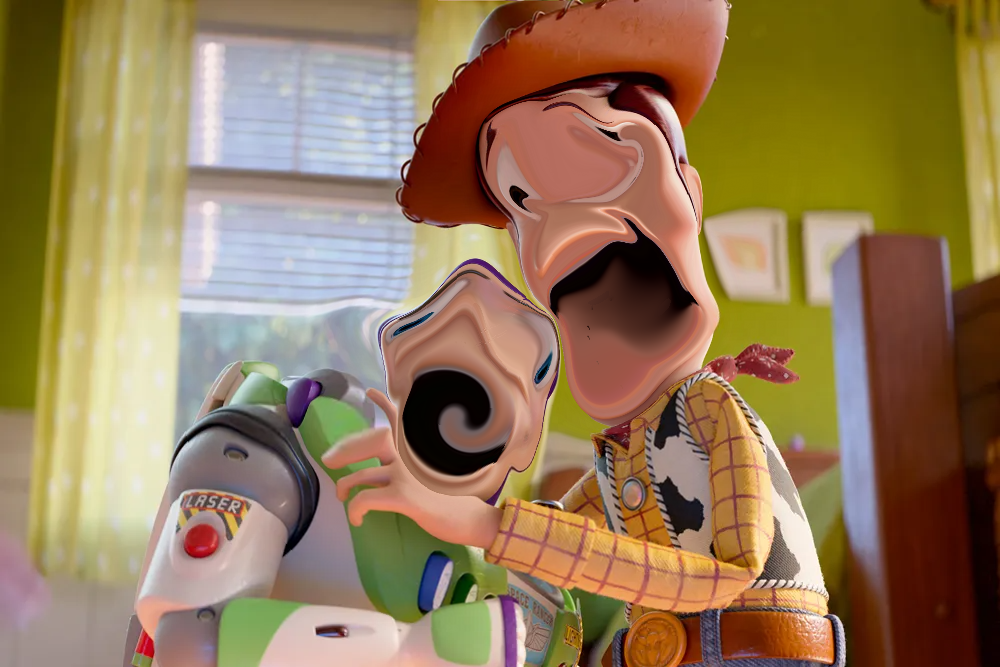 Distorted Woody and Buzz Blank Meme Template