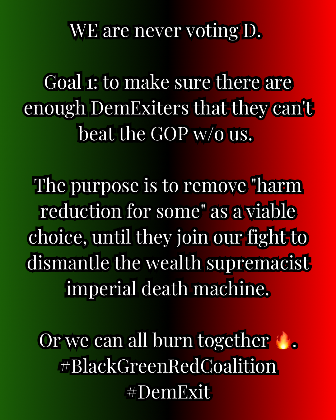 We Are Never Voting D Blank Meme Template