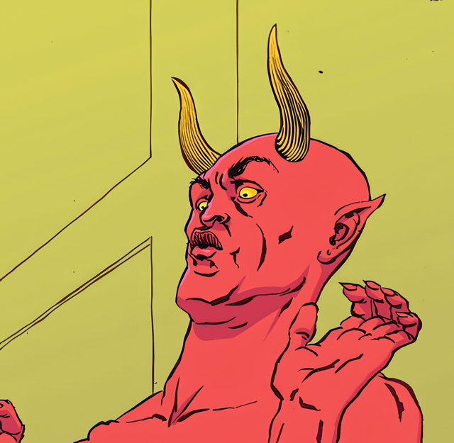 Devil shocked Blank Meme Template