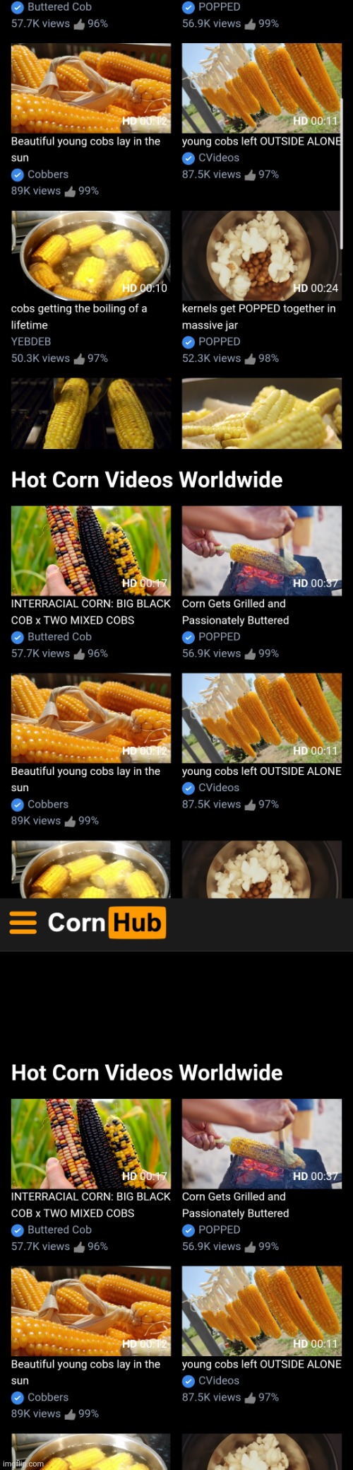 Cornhub is back online | made w/ Imgflip meme maker