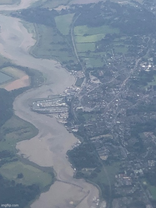 A city from 15 thousand feet up in the air | made w/ Imgflip meme maker