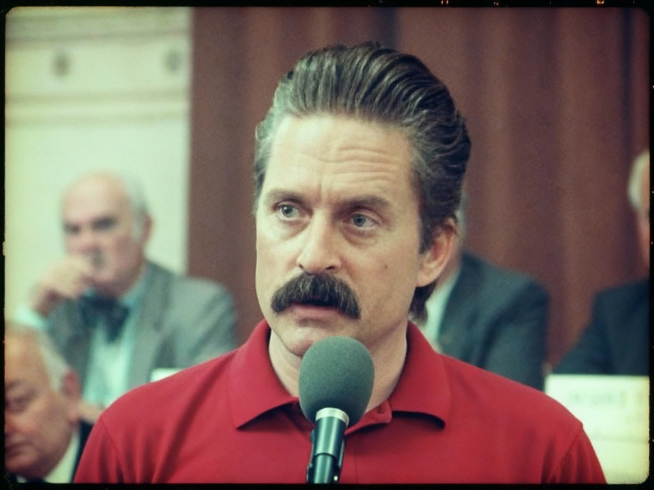 Gordon Gekko <> Ron Swanson Blank Meme Template