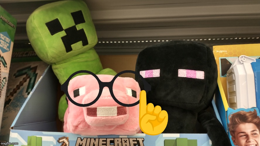 The pig looked like it had nerd teeth so I FURTHER edited the picture | image tagged in pig,minecraft,nerd,memes,funny,erm actually | made w/ Imgflip meme maker