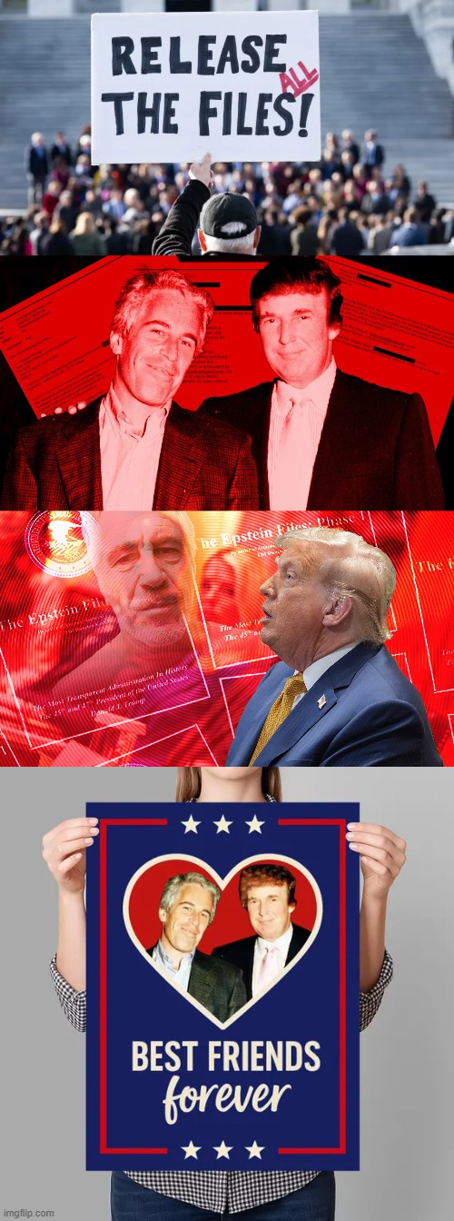 BFF | image tagged in trump,jeffrey epstein,best friends forever,sexual assault,human traffic,sexual predator | made w/ Imgflip meme maker