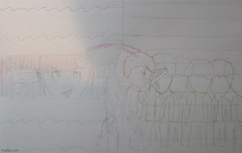 Tease of the comic (that's right I'm combining cyberpunk and csm) | made w/ Imgflip meme maker