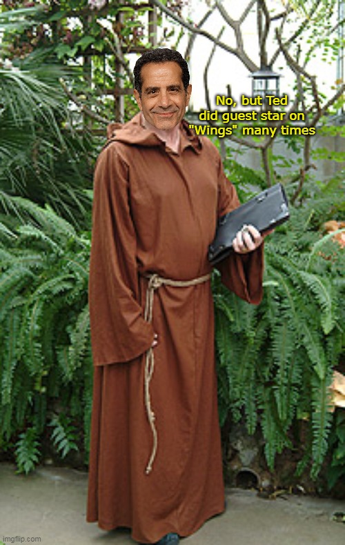 No, but Ted did guest star on "Wings" many times | made w/ Imgflip meme maker