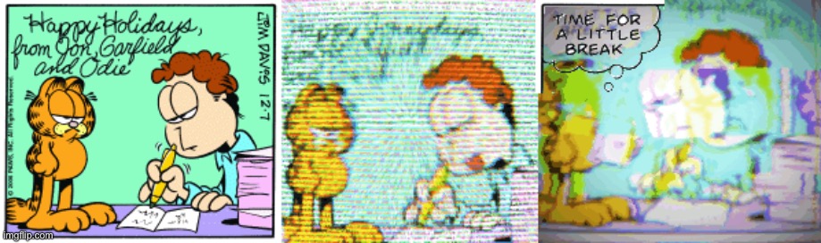 Garfield at the end of time or smth | made w/ Imgflip meme maker