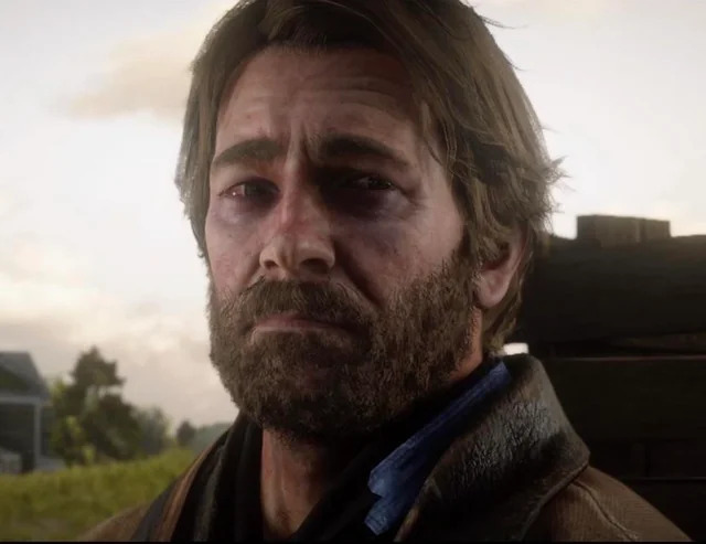 Arthur Morgan Sad Blank Meme Template